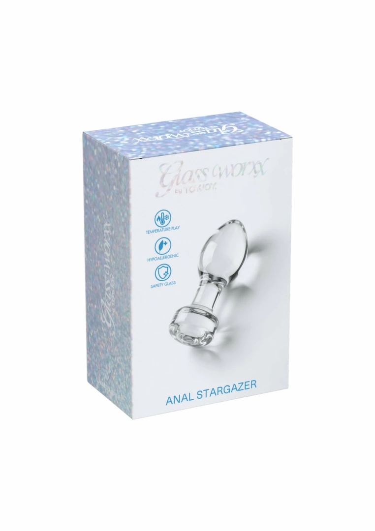 ToyJoy GLASS WORXX Stargazer Glass Plug Medium - Image 9
