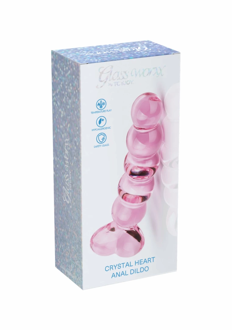 ToyJoy Glass Worxx Crystal Heart Anal Model - Image 2
