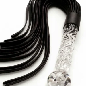 ToyJoy Crystal Leather Whip, 66 cm