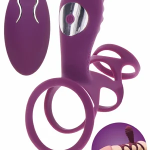 ToyJoy C-Ring Sleeve Vibrating Silicone Ring Black
