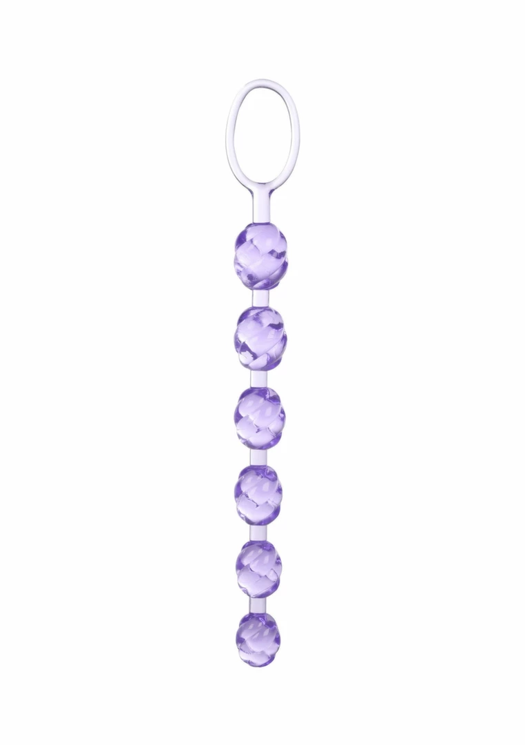 Swirl Pleasure Beads, 6 vnt., juodi