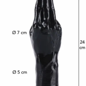 Hidden Desire Extreme analinis dildo, PVC, 24 cm, juodas
