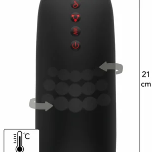 Hidden Desire Fusion X automatinis masturbatorius su šildymo funkcija, juodas