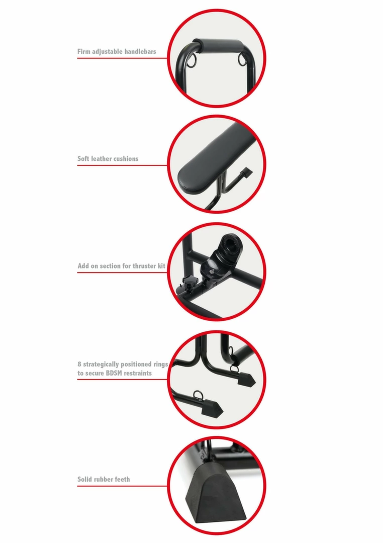 Hidden Desire Bondage Seat – 8 tvirtinimo taškai, juoda - Image 10