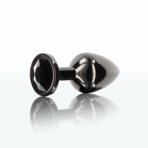 Taboom Butt Plug With Diamond Jewel M Black Aluminium