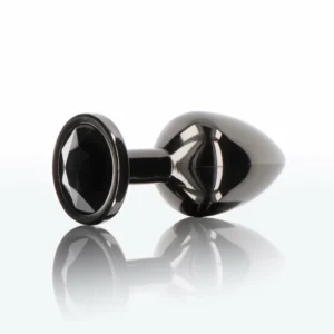 Taboom Butt Plug With Diamond Jewel L Black Aluminium Large