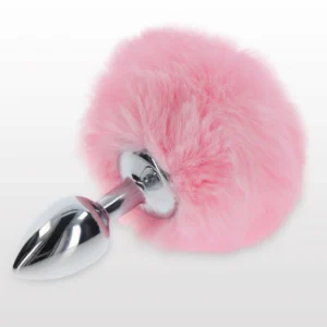 Taboom Bunnytail Plug Pink — aliuminis, mažas
