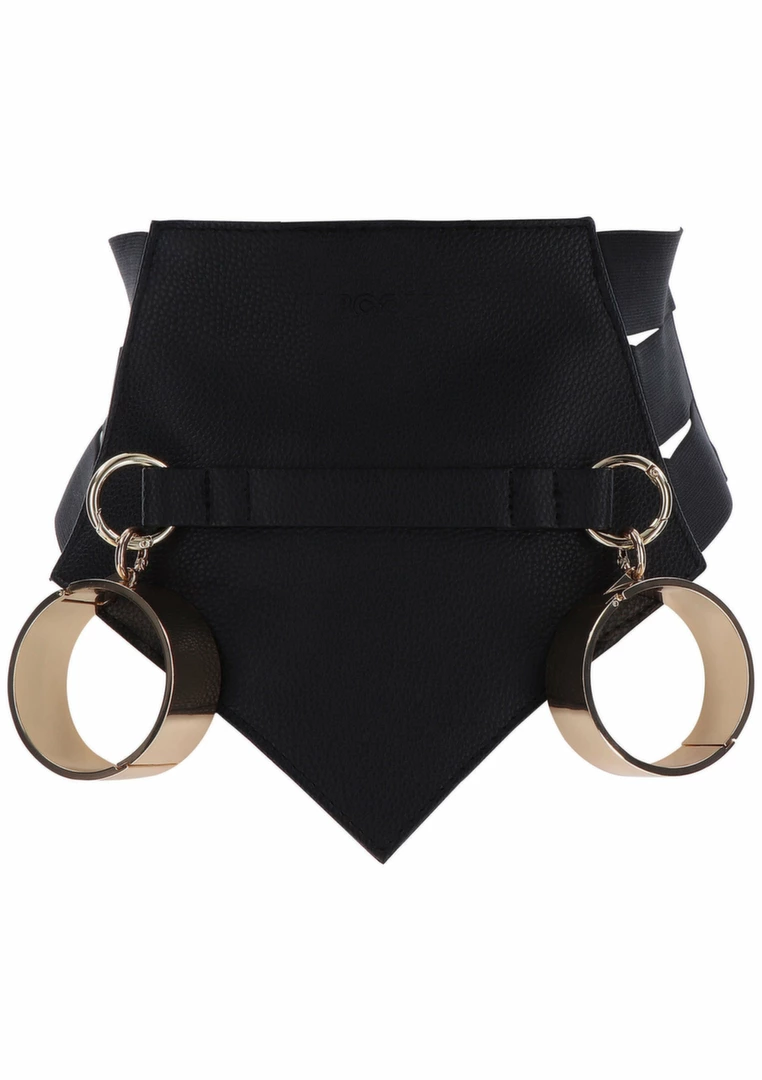 Taboom Bondage Couture Belt S, veganiška oda, juoda - Image 2