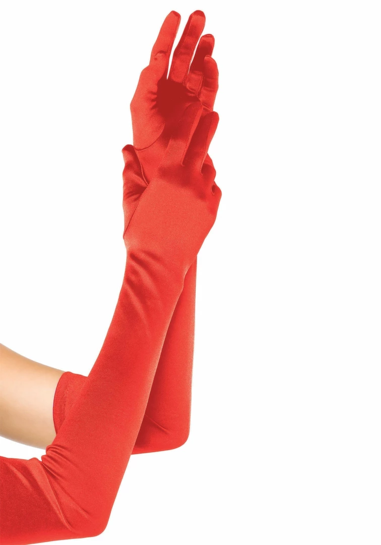 Leg Avenue Extra Long Satin Gloves — juodos, opera ilgio