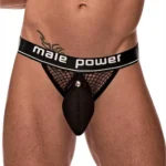 Male Power Cock Pit Net Jockstrap L/XL Black