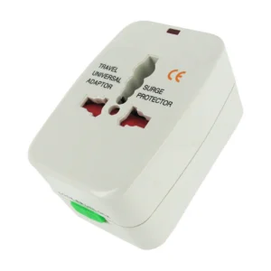 XR Brands kelioninis universalus adapteris 4-in-1 (baltas ABS)