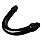 XR Brands XXL dvipusė intymi mašina juoda 71 cm PVC