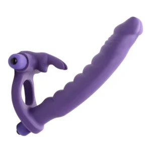 XR Brands Double Delight Rabbit Ring Purple