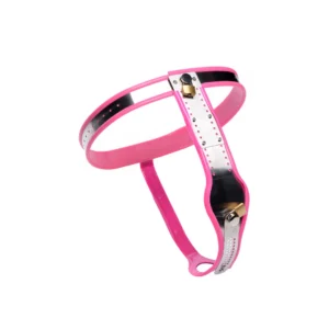 XR Brands Pink Stainless Steel Adjustable Chastity Belt