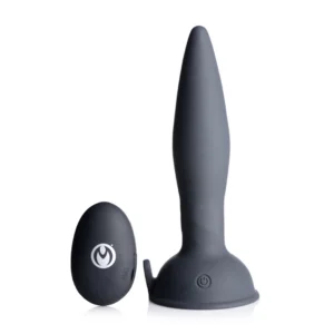 XR Brands Turbo Ass-Spinner Silicone Plug Remote Control Black