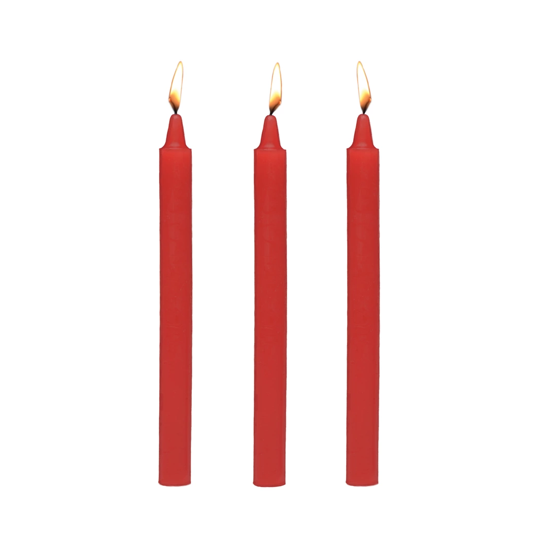 XR Brands Fire Sticks – 3 parafino lašinamos žvakės