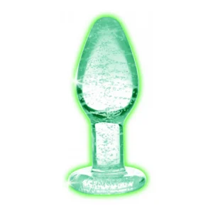 XR Brands Glass Plug Small (švytintis)