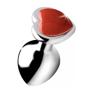 XR Brands Red Jasper Heart Plug – Medium