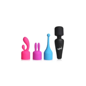 XR Brands Mini Wand Massager Set – 3 antgaliai