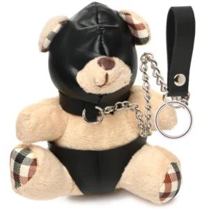 XR Brands Hooded Teddy Bear Keychain Tan, 4.2 in