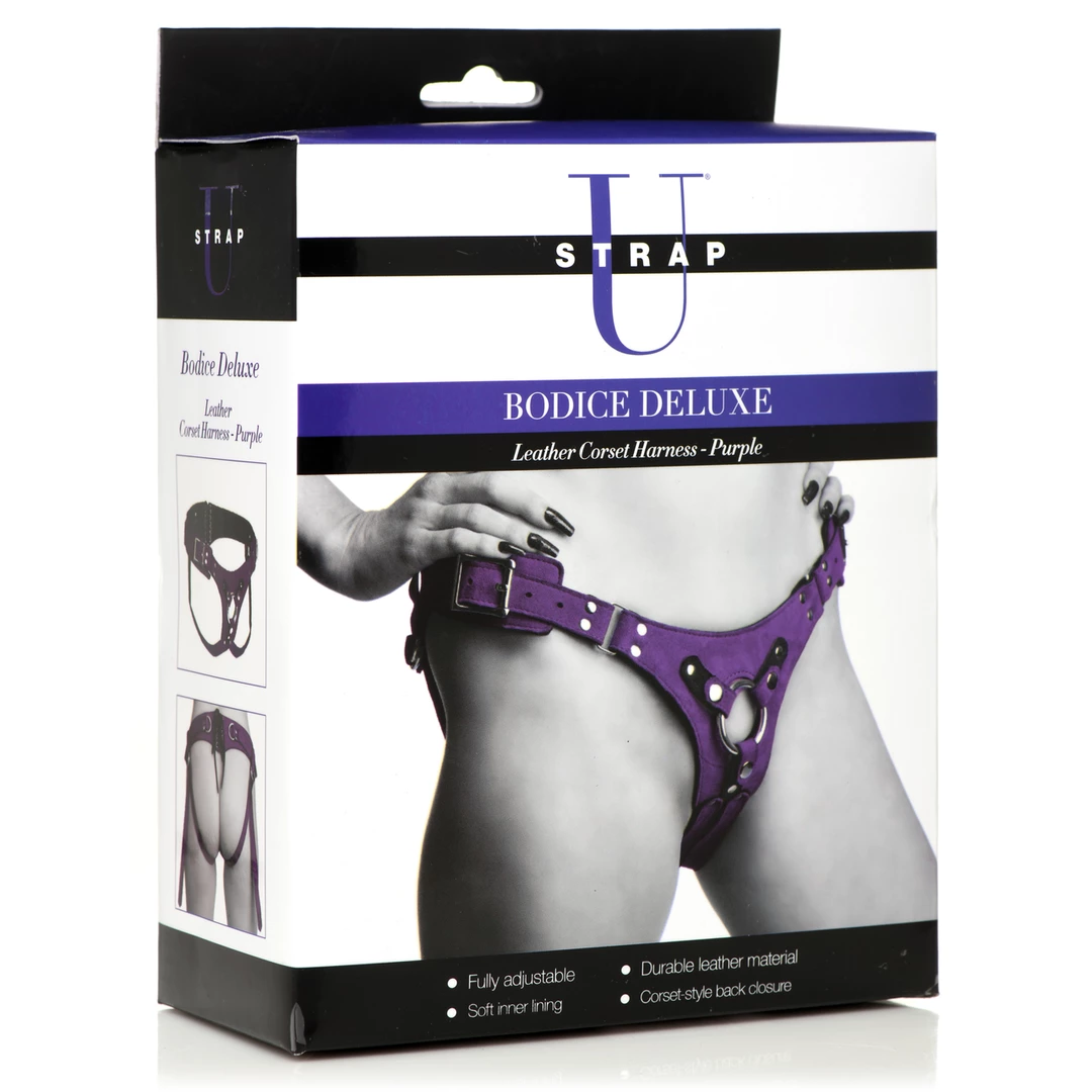 XR Brands Deluxe odinis korsetas-pakinktai, violetinė - Image 2