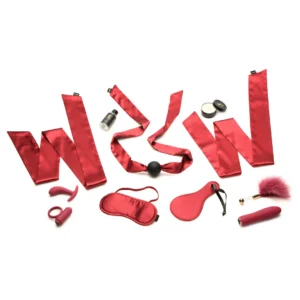 XR Brands Lover’s Bondage Massage Set Red