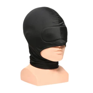 XR Brands Cocksucker Hood – atvira burna, juoda