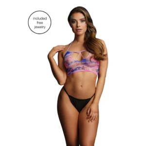 Le Désir by Shots tinklinė liemenėlė su juostelėmis ir lipduku, juoda, S-XL
