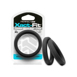 PerfectFitBrand Xact-Fit #23 penio žiedas, 2 vnt., juodas