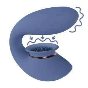 Twitch 3 Blue/Grey Rechargeable Vibrating & Suction System
