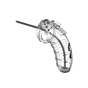 ManCage by Shots Model 16 silikoninis skaistybės narvelis, juodas, 11,5 cm