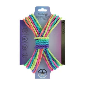 Ouch! by Shots Bondage Rope 10 m, Multicolor