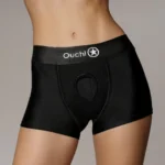Ouch! by Shots Vibrating Strap-On Boxer XS/S Black
