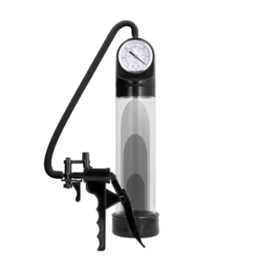 Pumped by Shots Elite penio pompa su PSI manometru, juoda, 20 cm