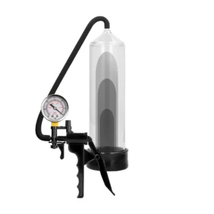 Pumped by Shots Elite Beginner penio pompa su manometru, juoda, 23 cm