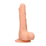 RealRock by Shots Dong 17 cm TPE su siurbtuku ir testikuline baze