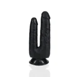 RealRock by Shots Double Trouble 5/6 Black — dvipusis silikonas