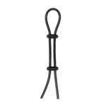 Shots Toys Double Stretch Booster penio žiedas, silikoninis, juodas
