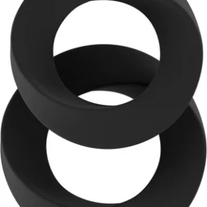 Sono by Shots No.24 Silicone Durable Dual Ring Set Black/Grey