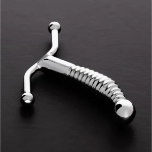Steel by Shots Briaunuotas intymus masažuoklis, 12.5 cm