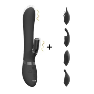 VIVE by Shots G-Spot Rabbit Multi-Sleeve Black