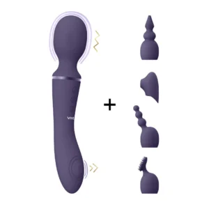 VIVE by Shots Nami Pulse Wave Dual Motor Wand (Purple)