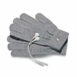 Mystim Magic Gloves elektrostimuliacijos komplektas su pilkomis pirštinėmis