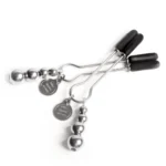 Fifty Shades of Grey The Pinch reguliuojami spenelių spaustukai, juodi, 8,3 cm