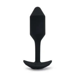 B-Vibe Snug 2 vibruojantis analinis kaištis, juodas, 112 g