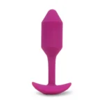 B-Vibe Snug Plug 2 vibruojantis analinis kaištis su svoriu, rožinis