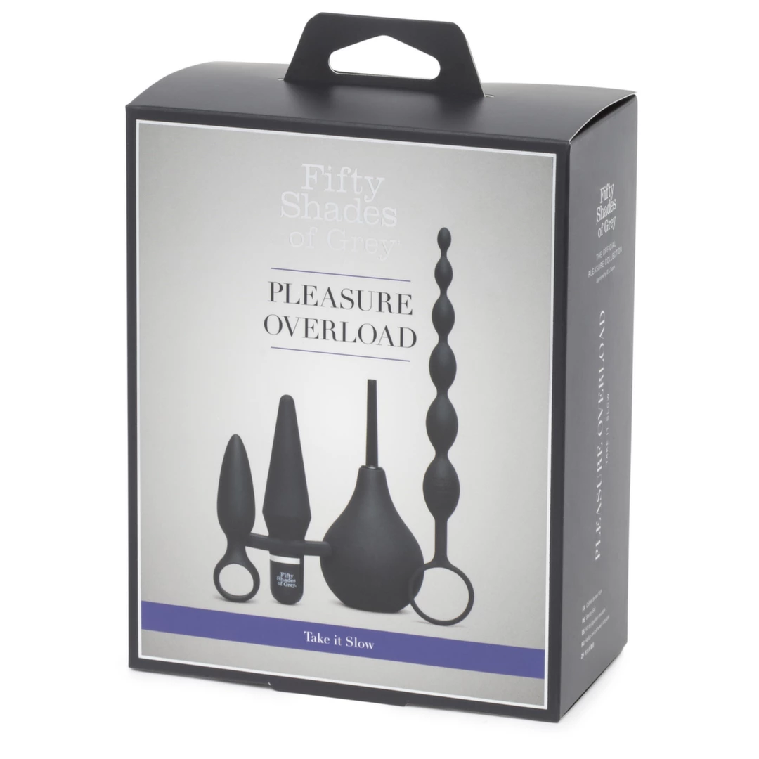 Fifty Shades of Grey Pleasure Overload analinių žaislų rinkinys, 4 dalių, juodas - Image 7