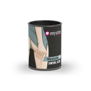 Mystim MasturbaTIN Swirl Girl rankinis masturbatorius, spiralinės tekstūros, baltas