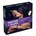 Tease &amp; Please Master &amp; Slave kortų žaidimas su priedais, violetinis