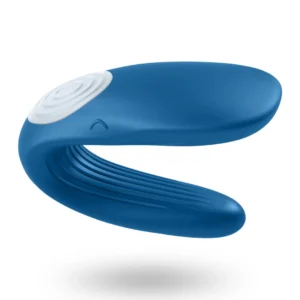 Satisfyer Partner Double Whale porų vibratorius, silikoninis, mėlynas